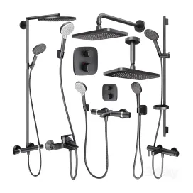 Faucets shower systems hansgrohe black set 168